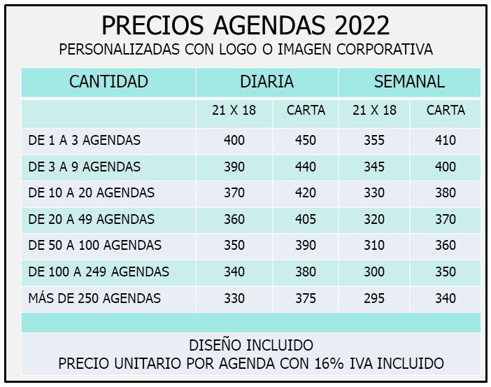 PRECIOS EMPRESA 2022